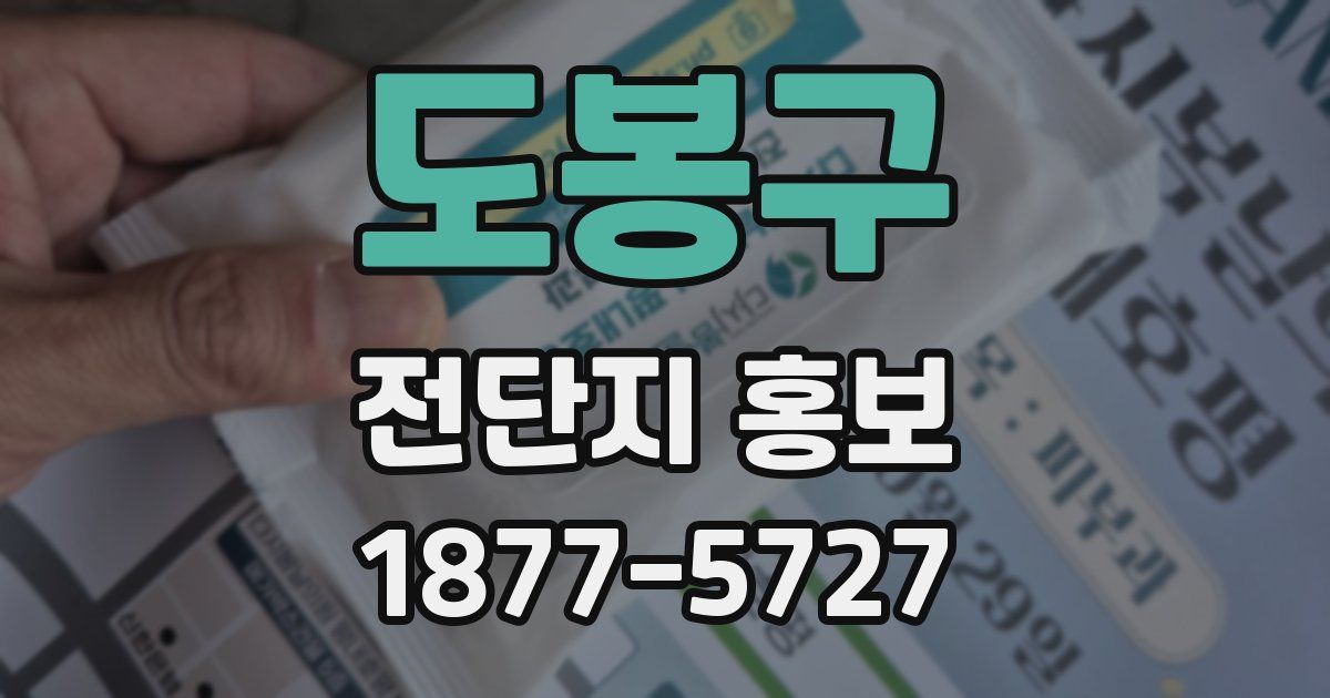 도봉구 전단지 홍보