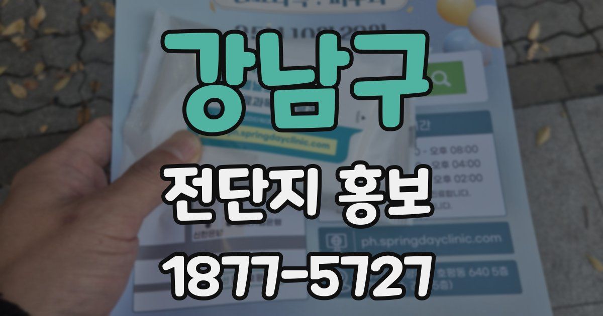강남구 전단지 홍보