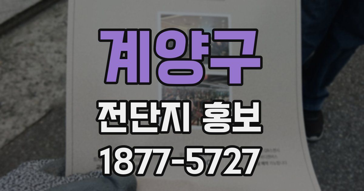 계양구 전단지 홍보
