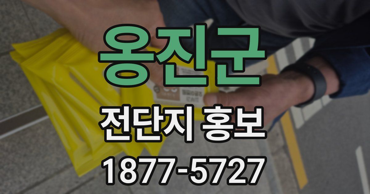 옹진군 전단지 홍보