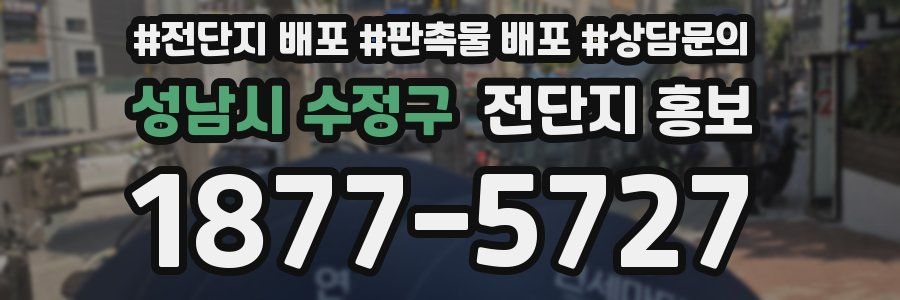 성남시 수정구 전단지 홍보