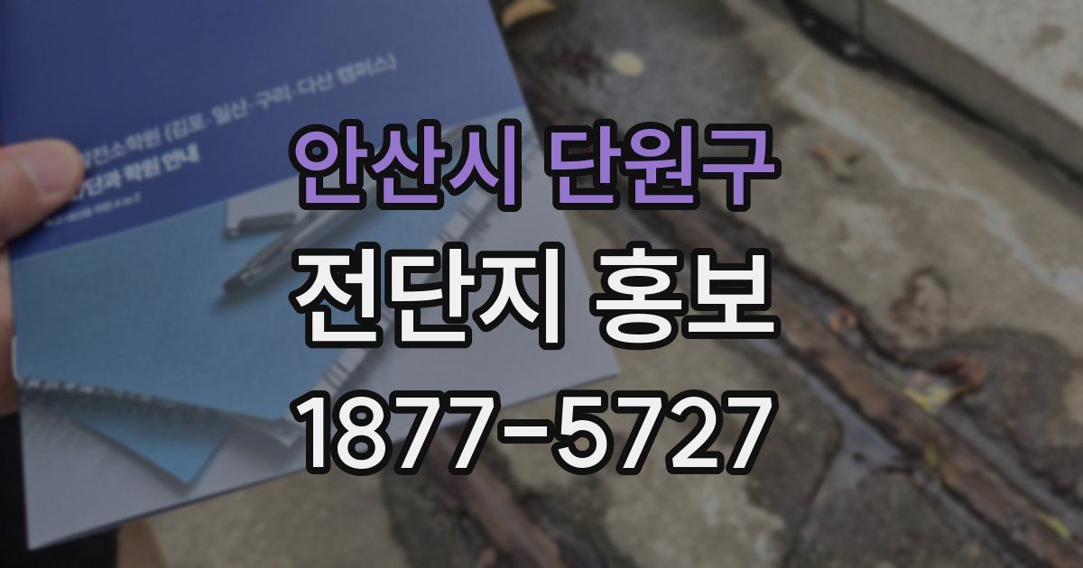 안산시 단원구 전단지 홍보