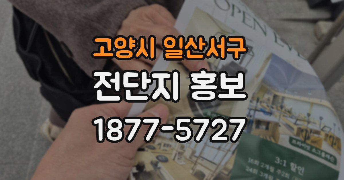 고양시 일산서구 전단지 홍보