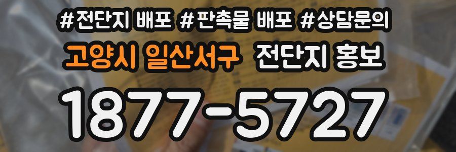 고양시 일산서구 전단지 홍보