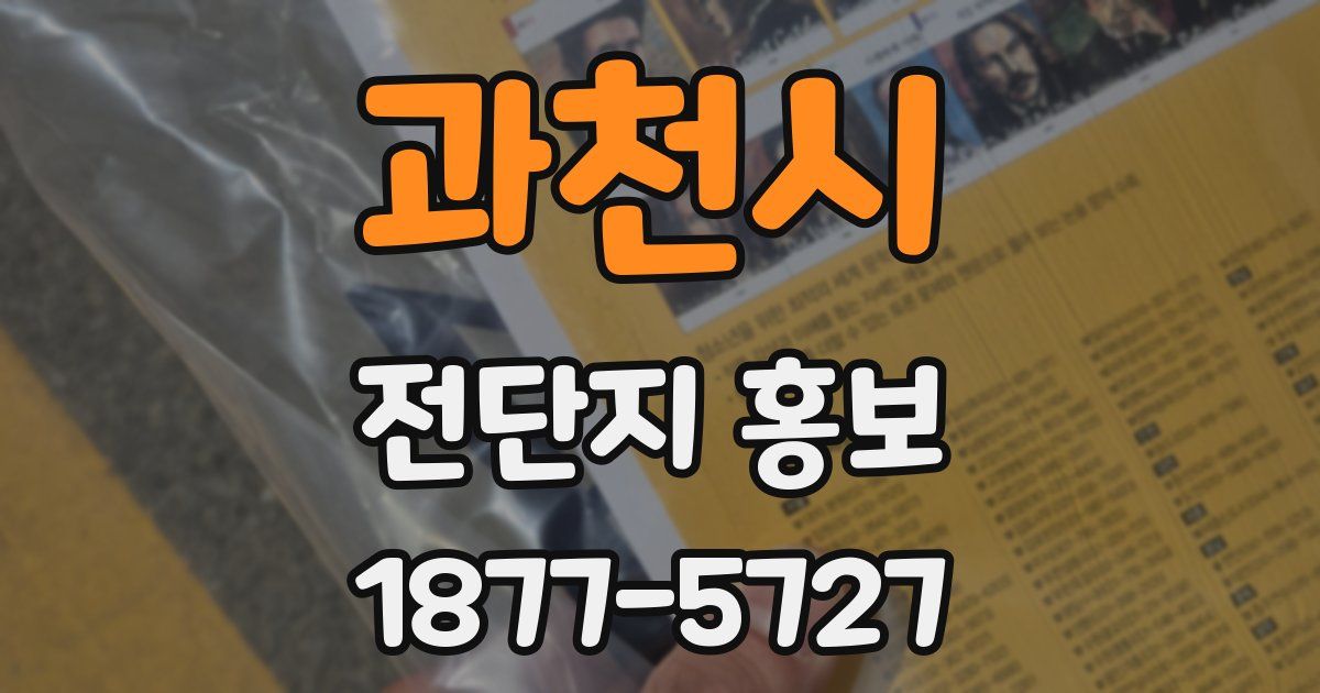 과천시 전단지 홍보