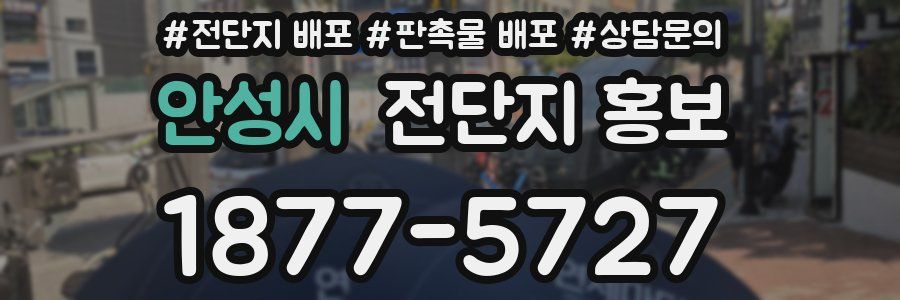안성시 전단지 홍보