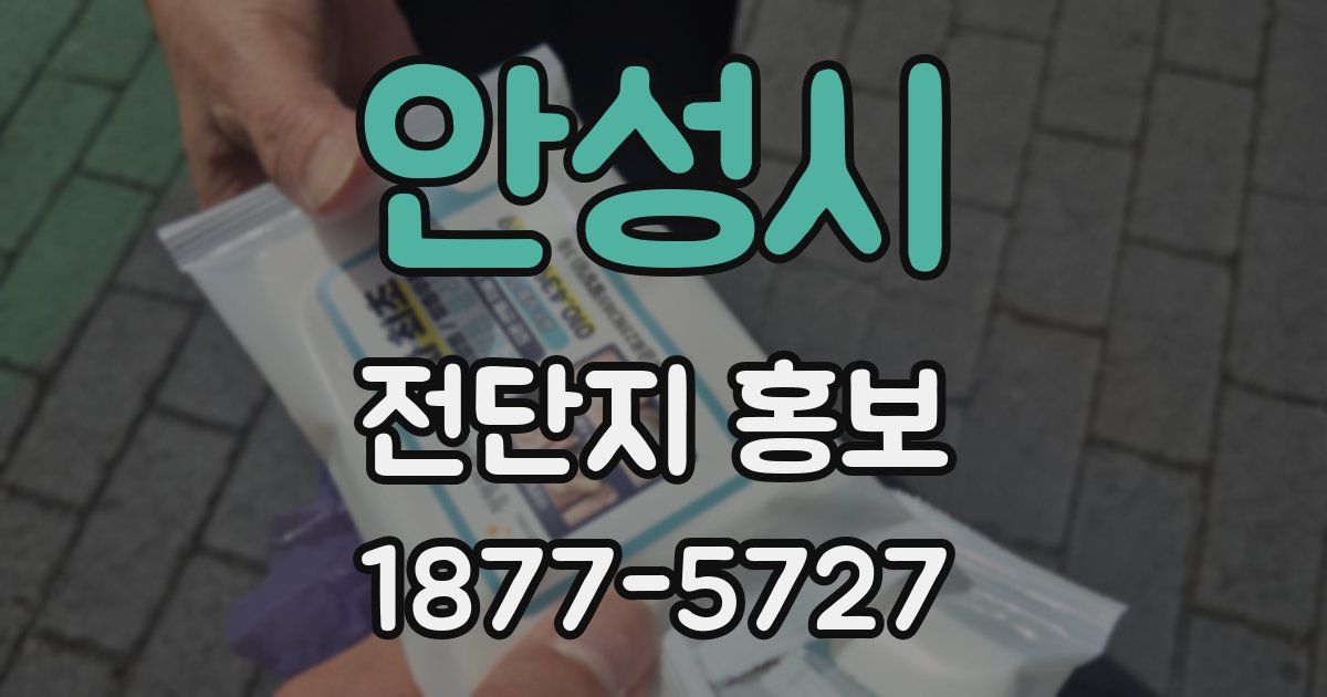 안성시 전단지 홍보
