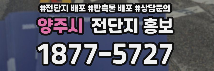 양주시 전단지 홍보