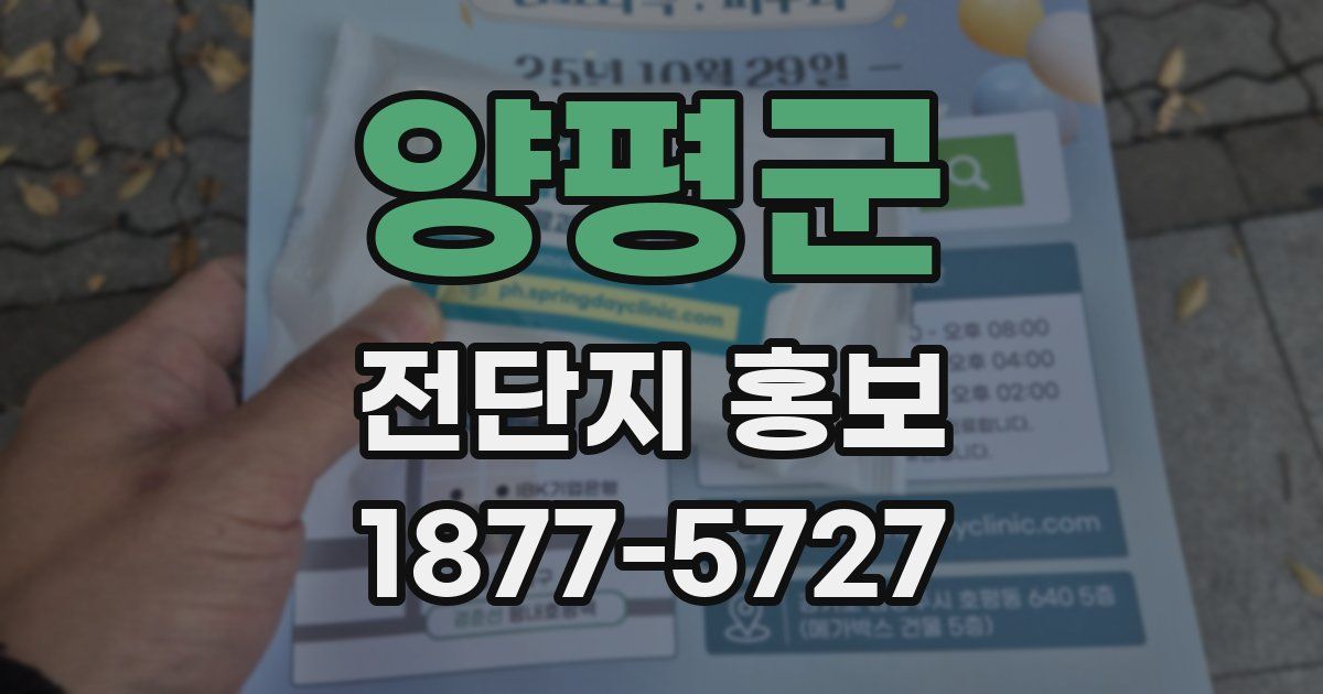 양평군 전단지 홍보