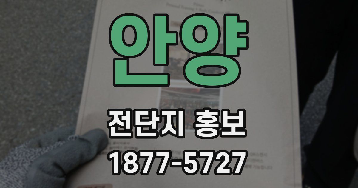 안양 전단지 홍보