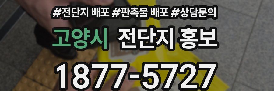 고양시 전단지 홍보