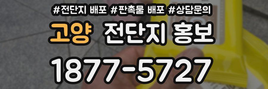 고양 전단지 홍보