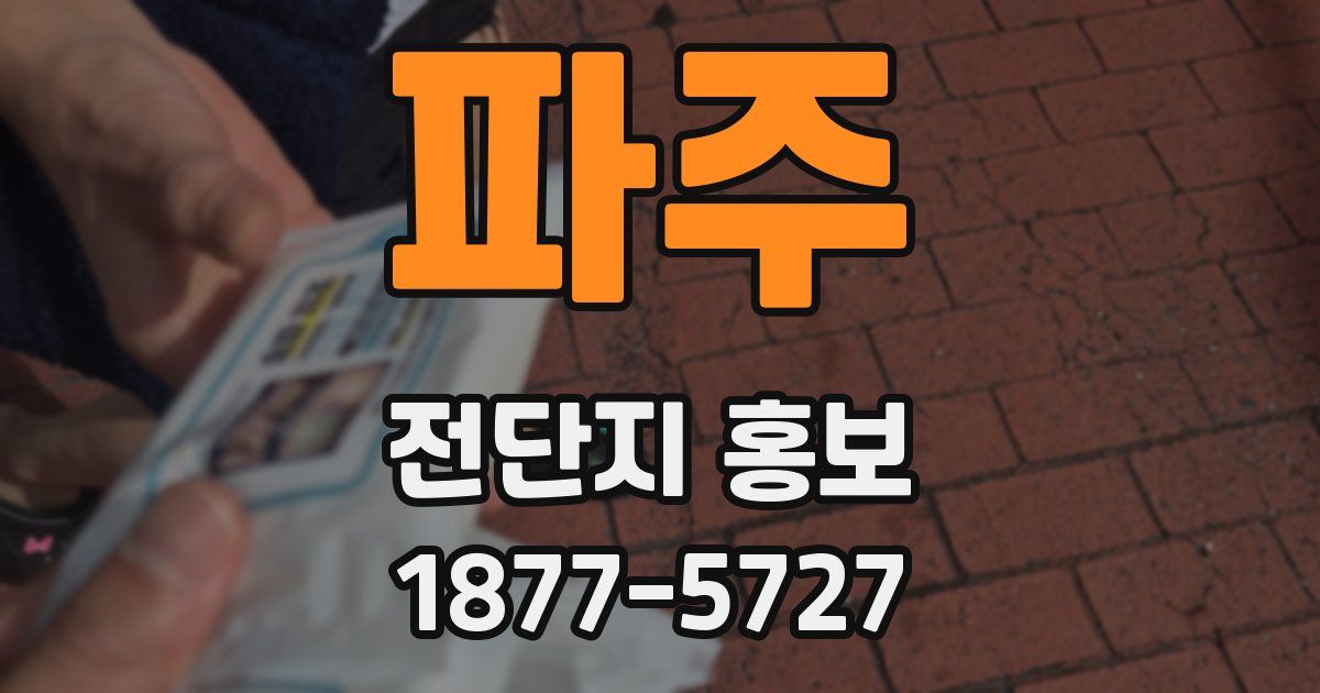 파주 전단지 홍보