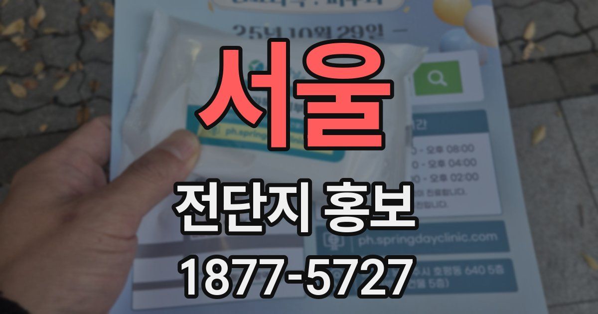 서울 전단지 홍보
