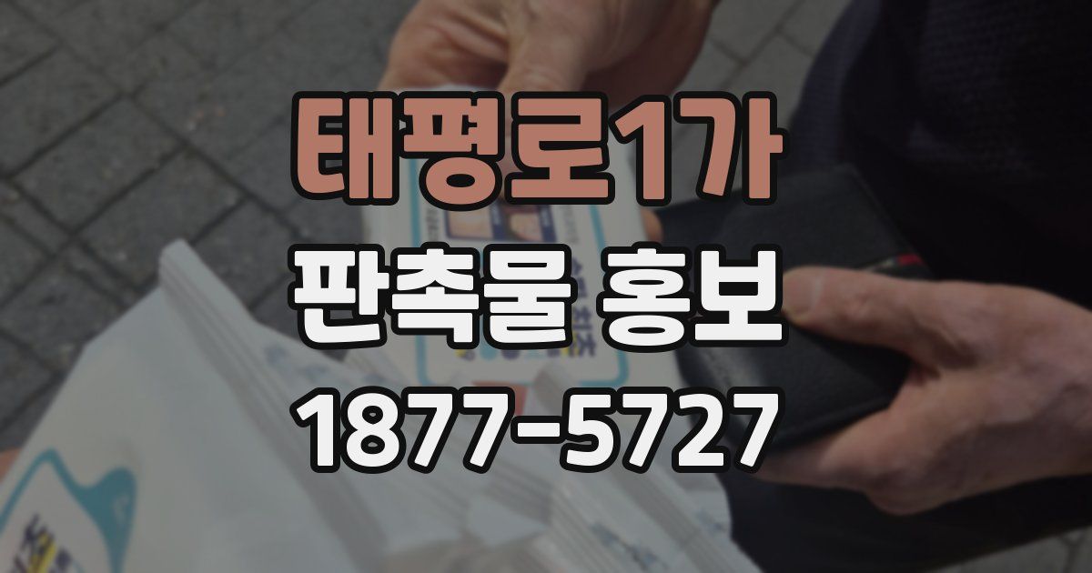 태평로1가 판촉물 홍보