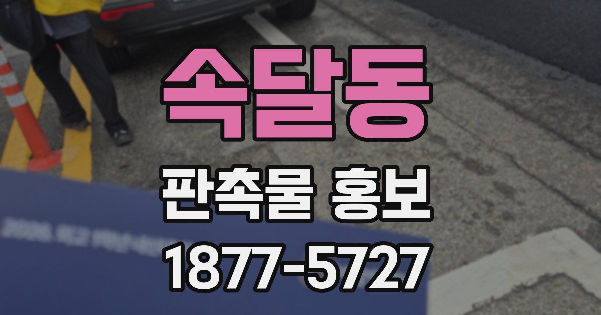 속달동 판촉물 홍보