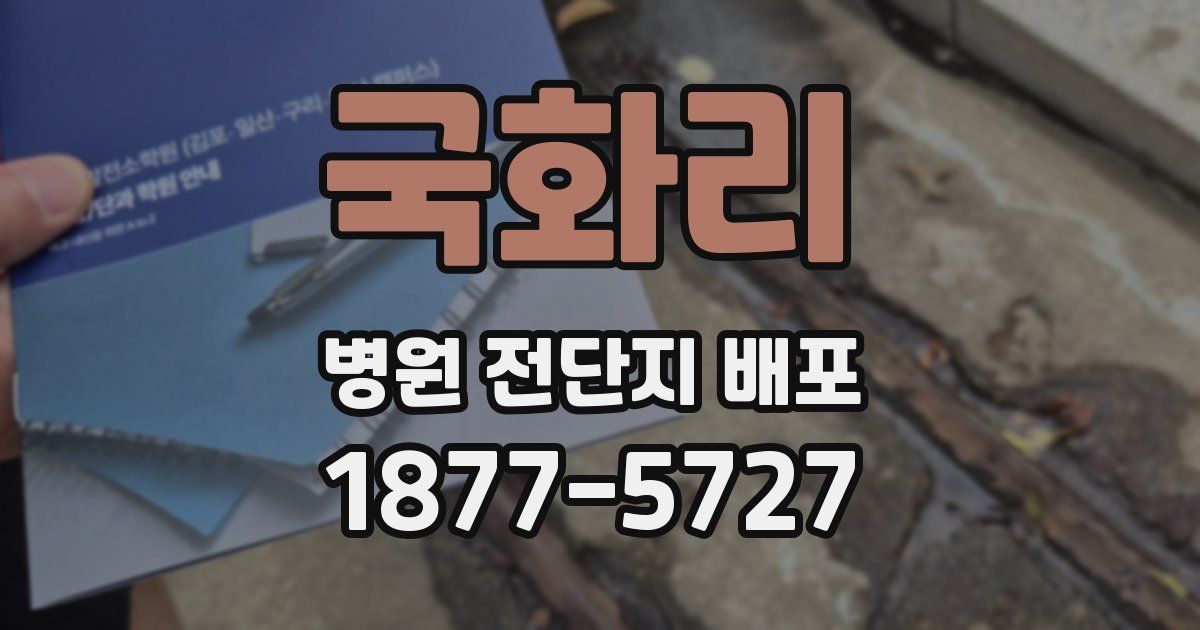 국화리 병원 전단지 배포