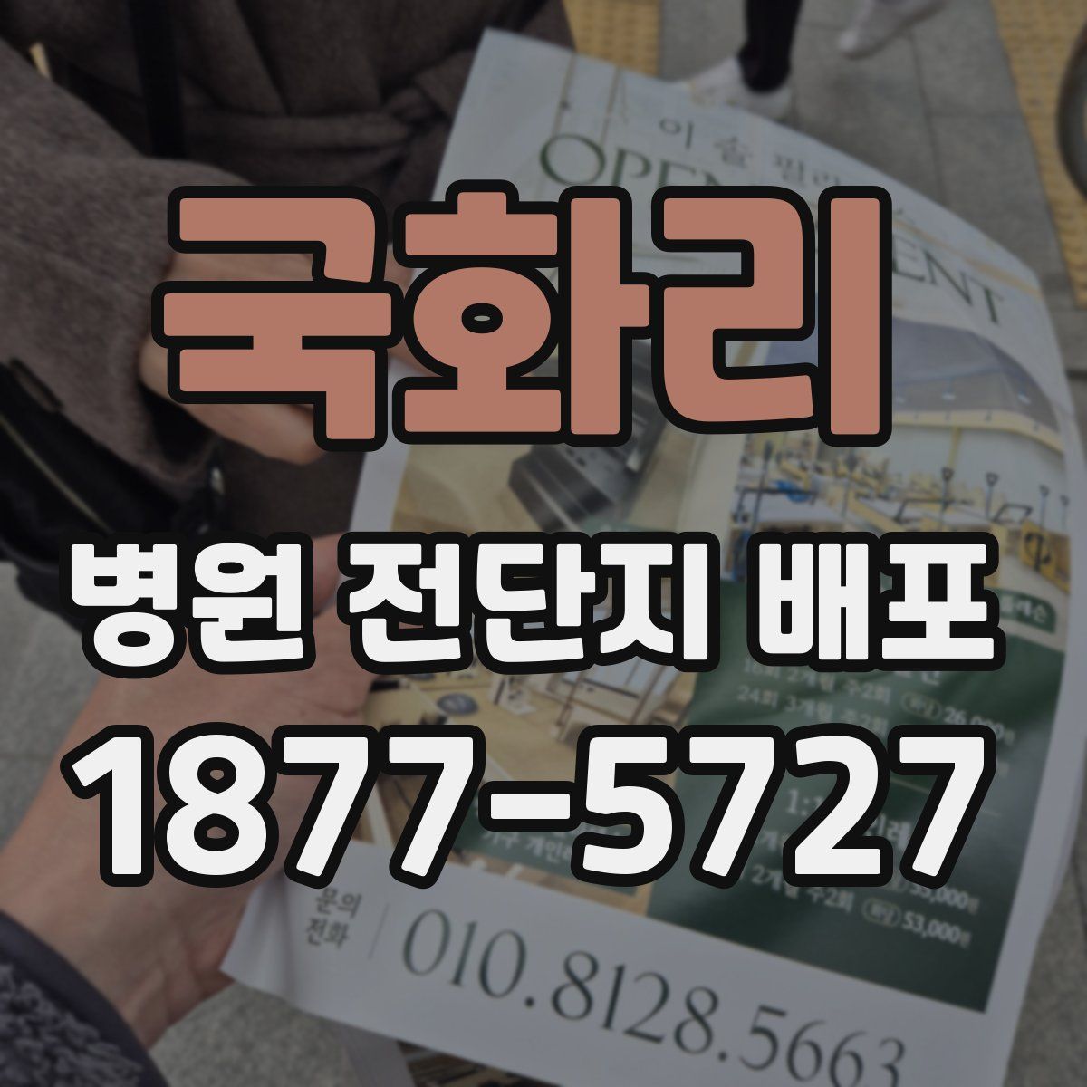 국화리 병원 전단지 배포
