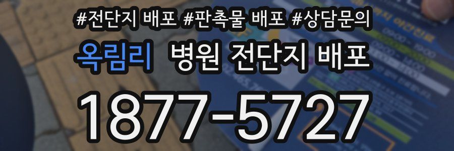 옥림리 병원 전단지 배포