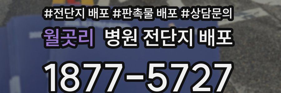 월곳리 병원 전단지 배포