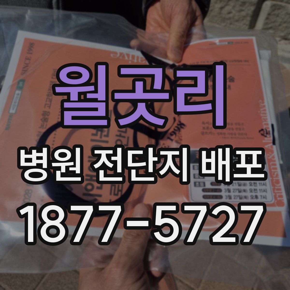 월곳리 병원 전단지 배포