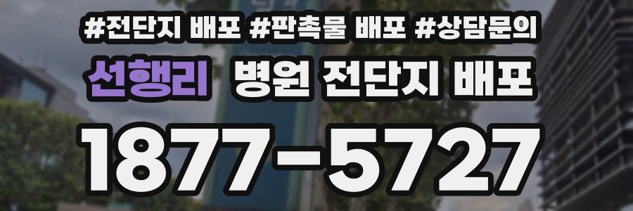 선행리 병원 전단지 배포