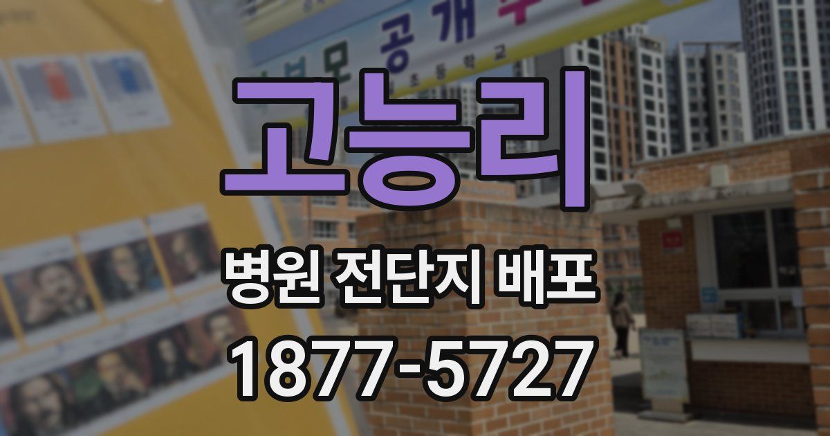 고능리 병원 전단지 배포