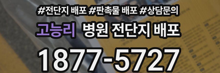 고능리 병원 전단지 배포