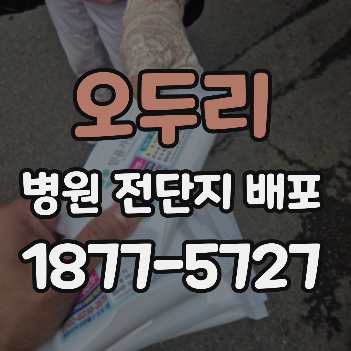 오두리 병원 전단지 배포