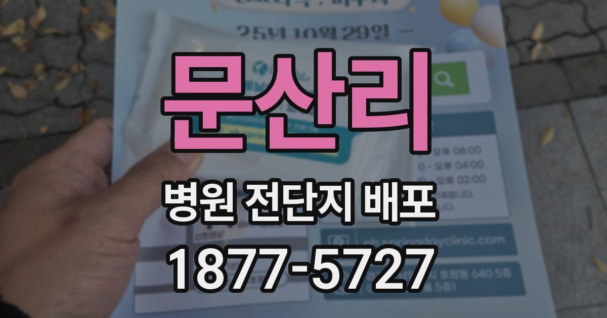 문산리 병원 전단지 배포
