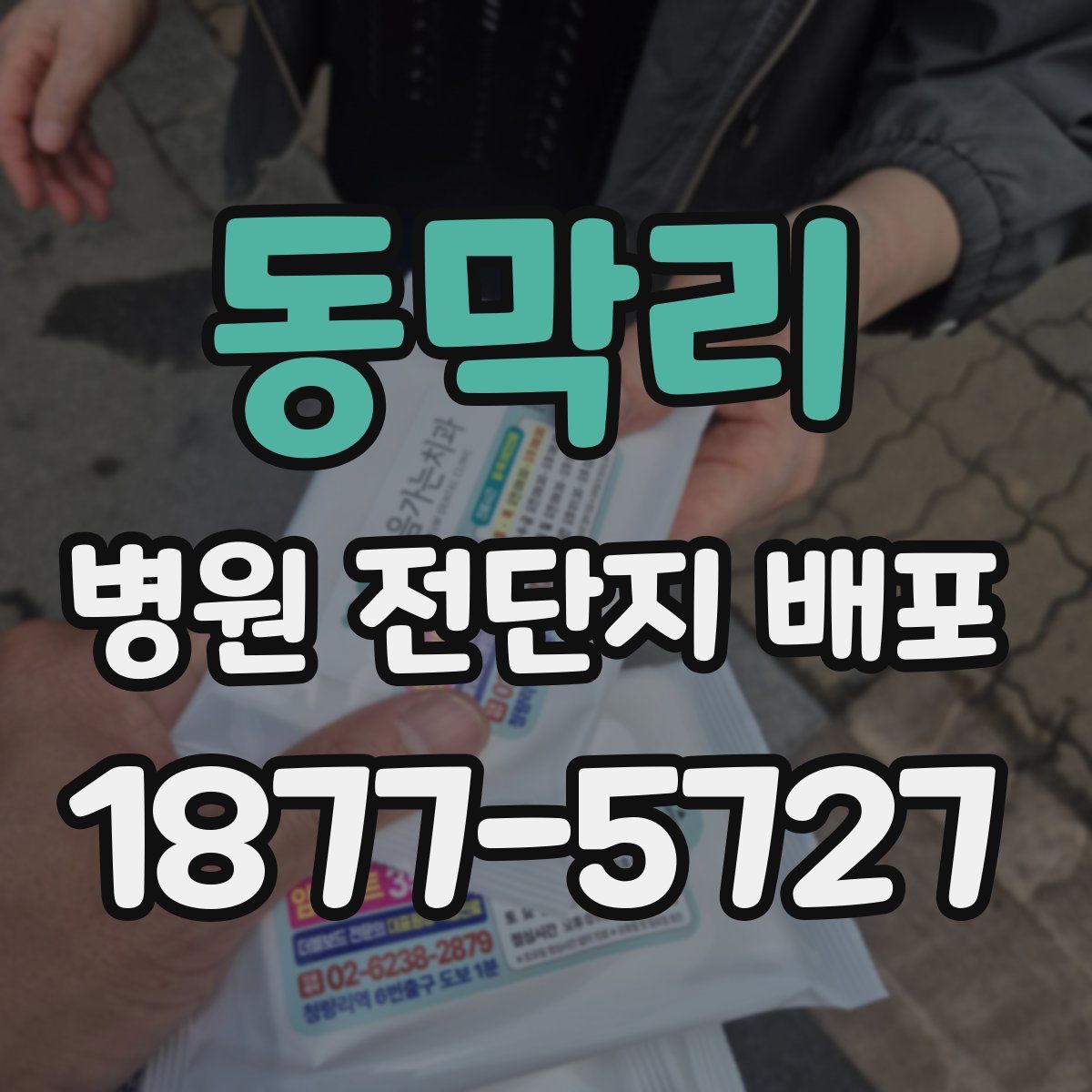 동막리 병원 전단지 배포