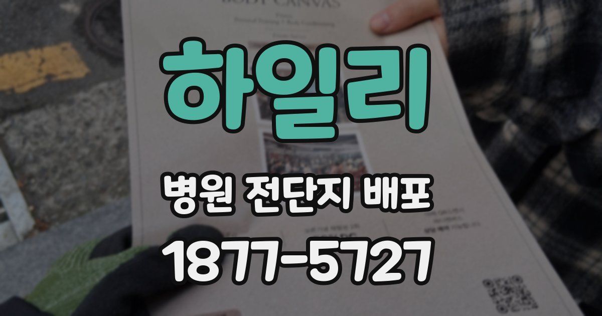 하일리 병원 전단지 배포
