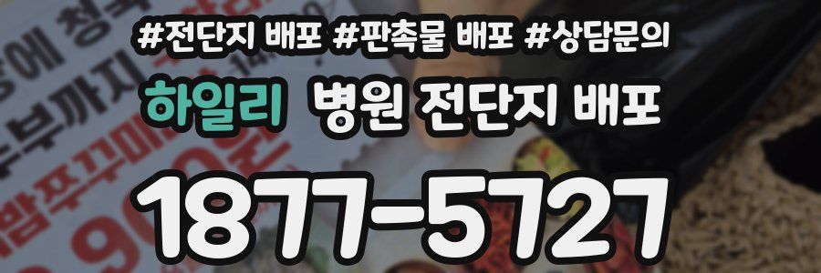하일리 병원 전단지 배포