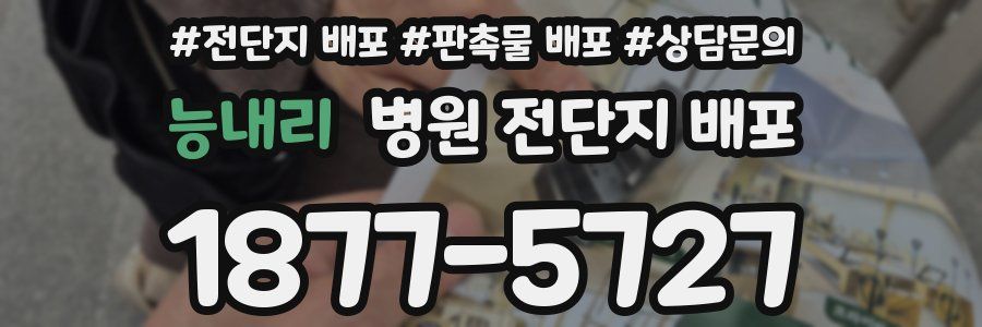 능내리 병원 전단지 배포