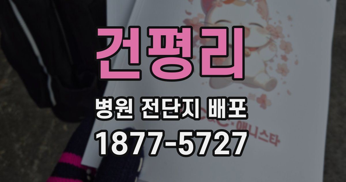 건평리 병원 전단지 배포