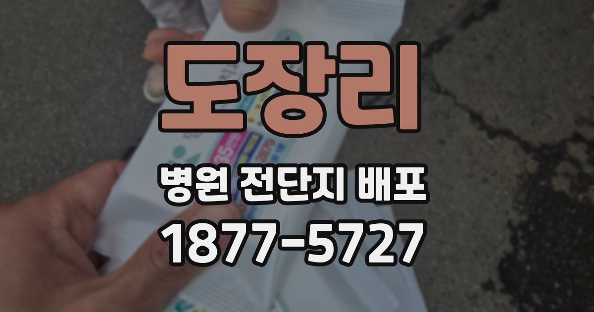 도장리 병원 전단지 배포