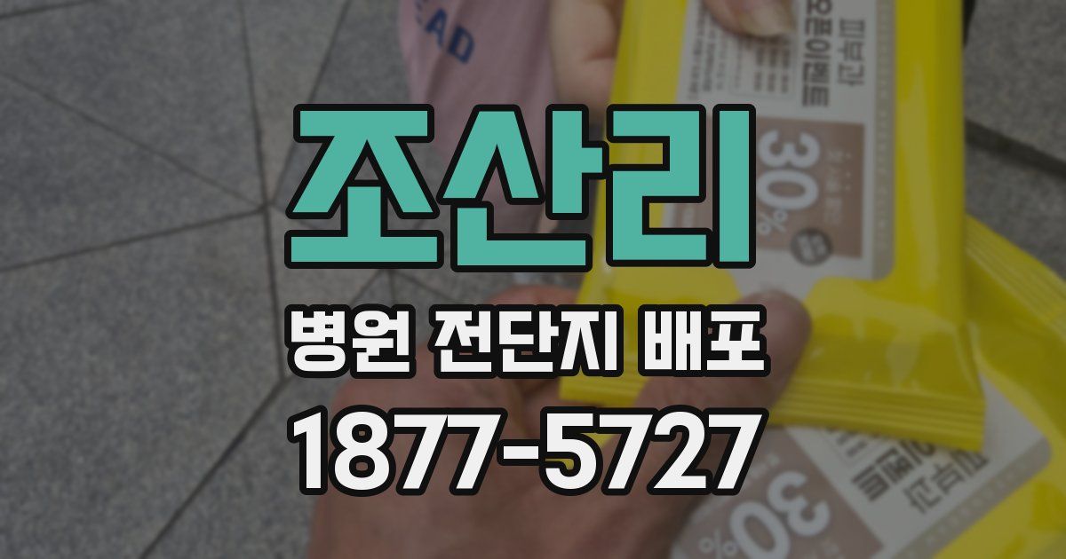 조산리 병원 전단지 배포