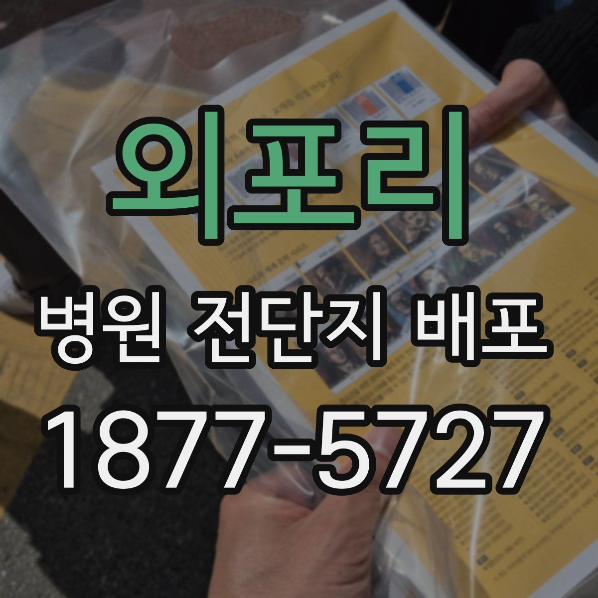 외포리 병원 전단지 배포