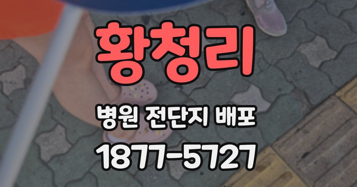 황청리 병원 전단지 배포