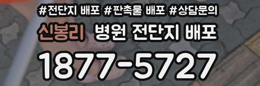 신봉리 병원 전단지 배포