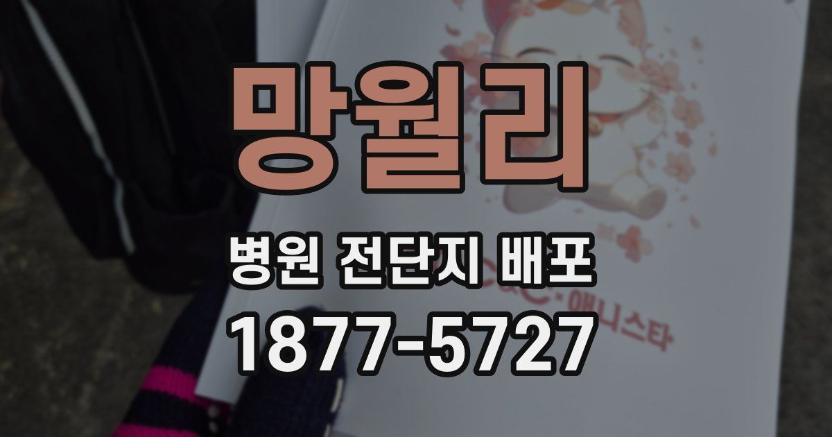 망월리 병원 전단지 배포