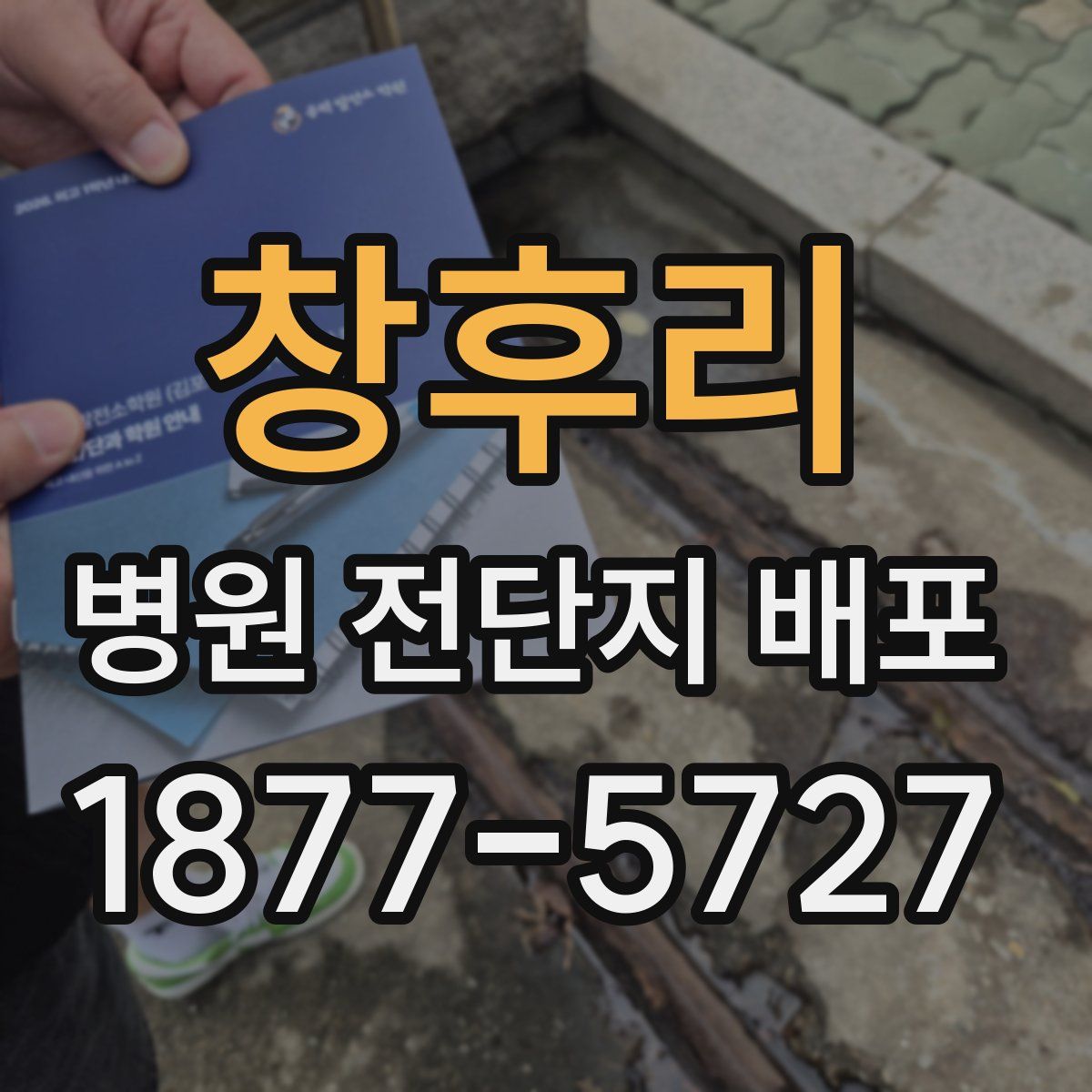 창후리 병원 전단지 배포
