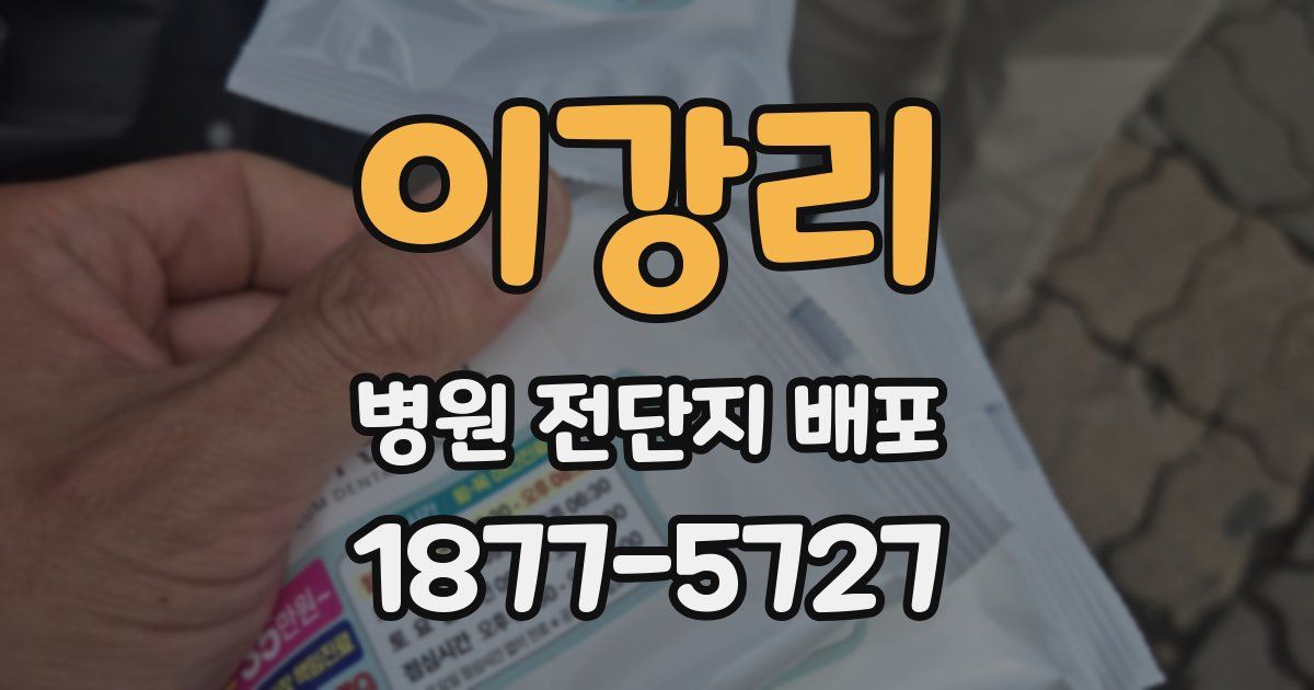 이강리 병원 전단지 배포