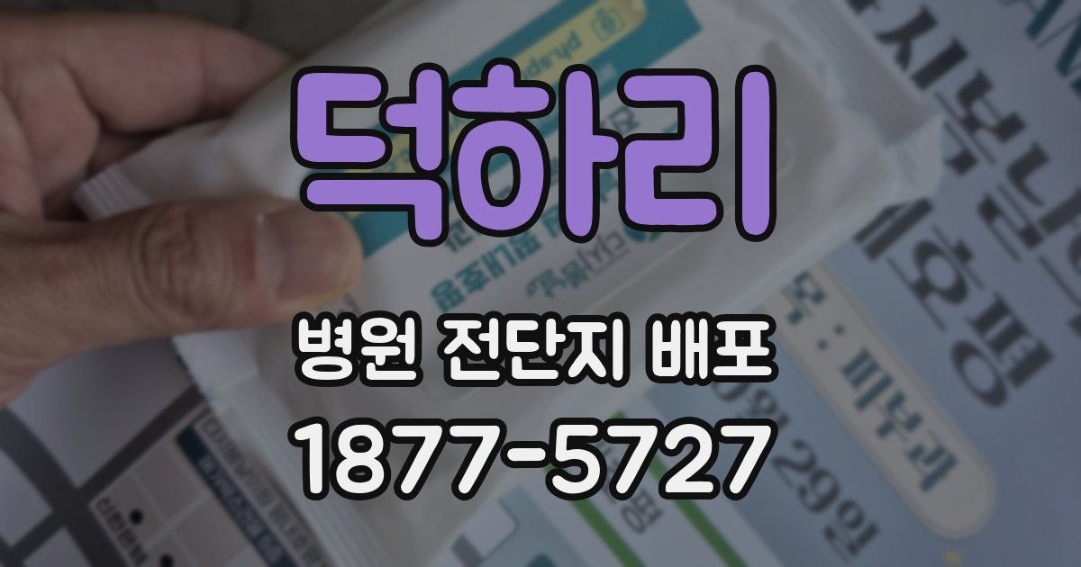 덕하리 병원 전단지 배포
