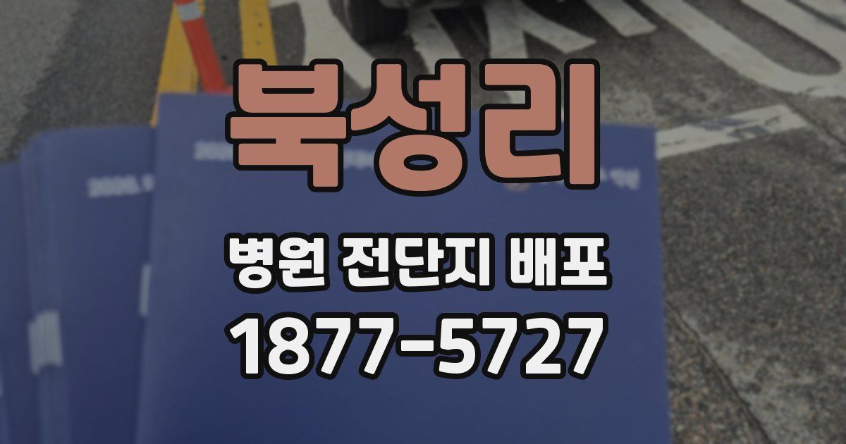 북성리 병원 전단지 배포