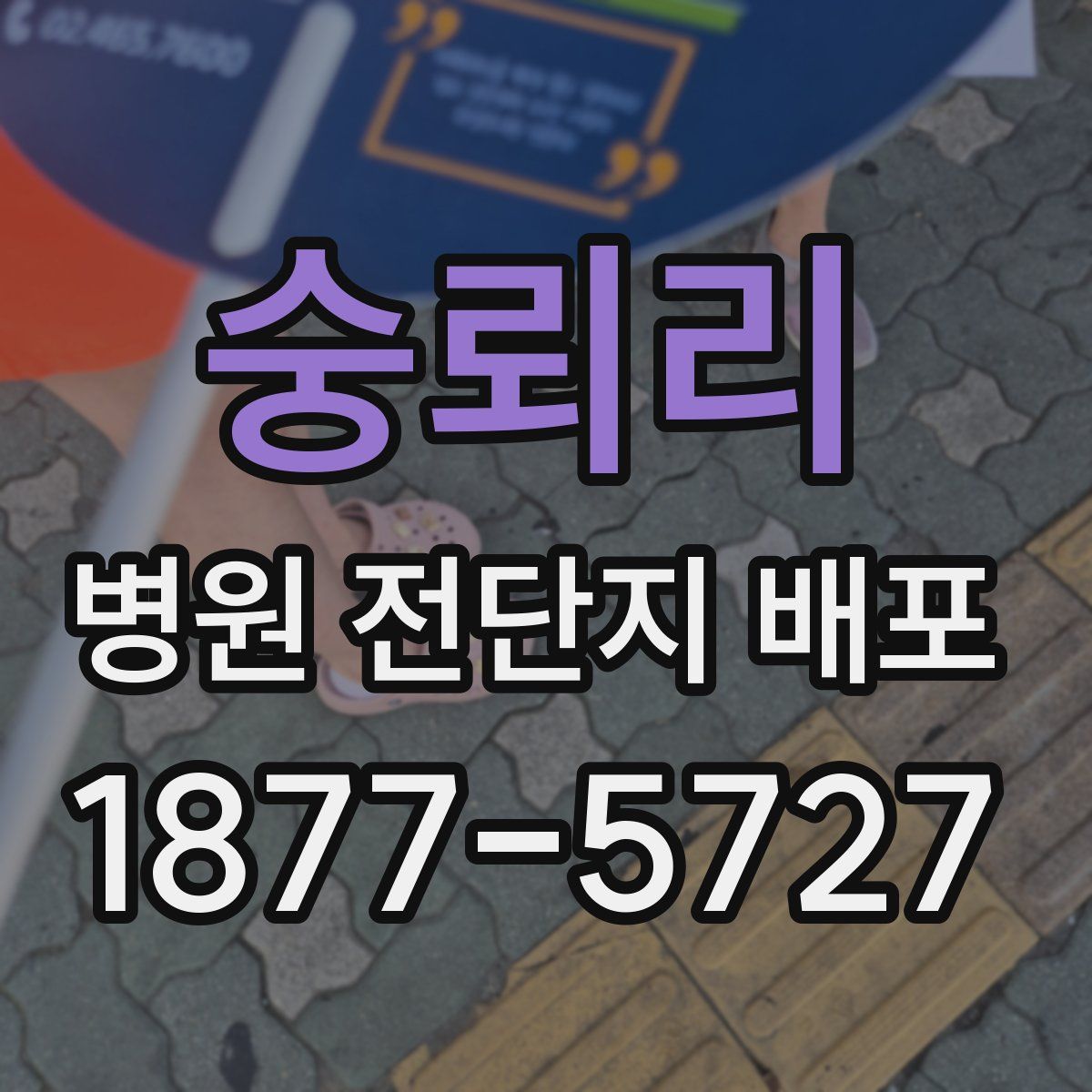 숭뢰리 병원 전단지 배포
