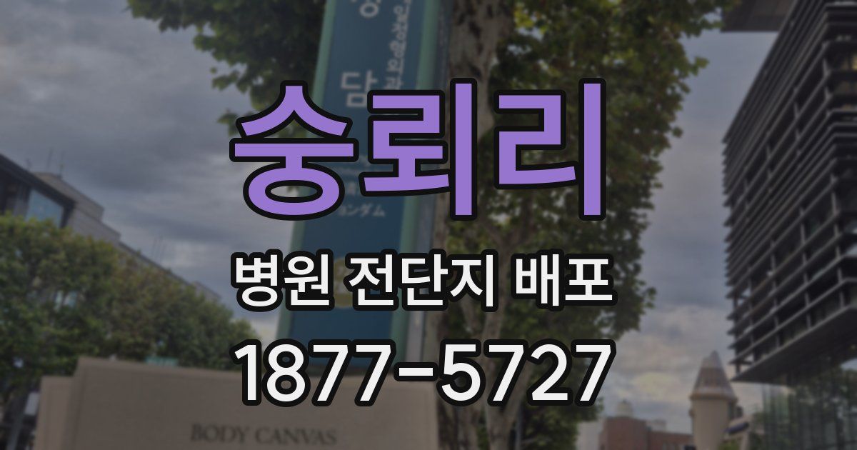 숭뢰리 병원 전단지 배포