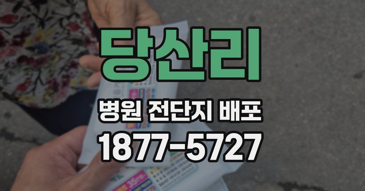 당산리 병원 전단지 배포