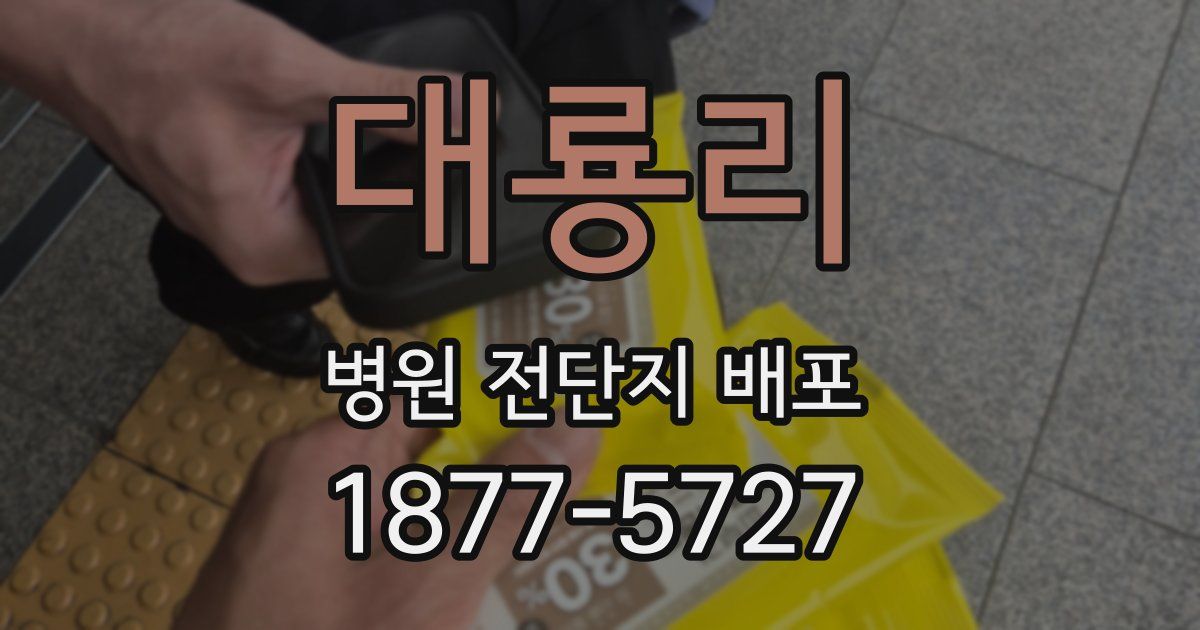 대룡리 병원 전단지 배포