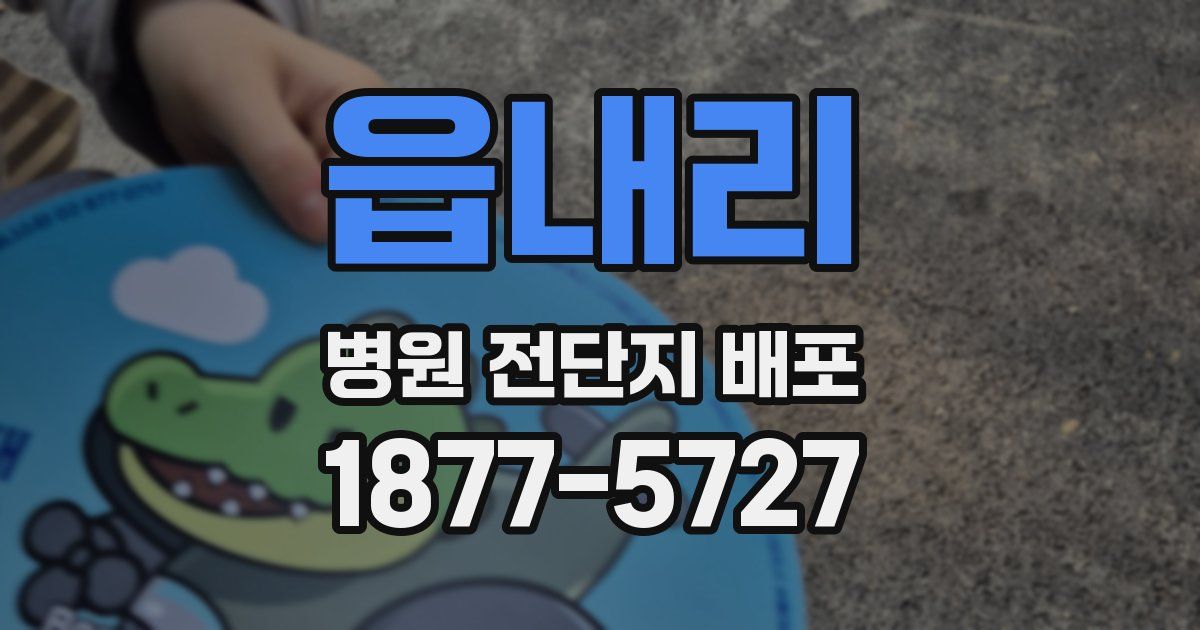 읍내리 병원 전단지 배포